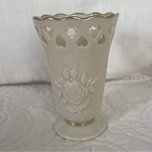 Lenox bone China “footed”vase from their Heart Collection